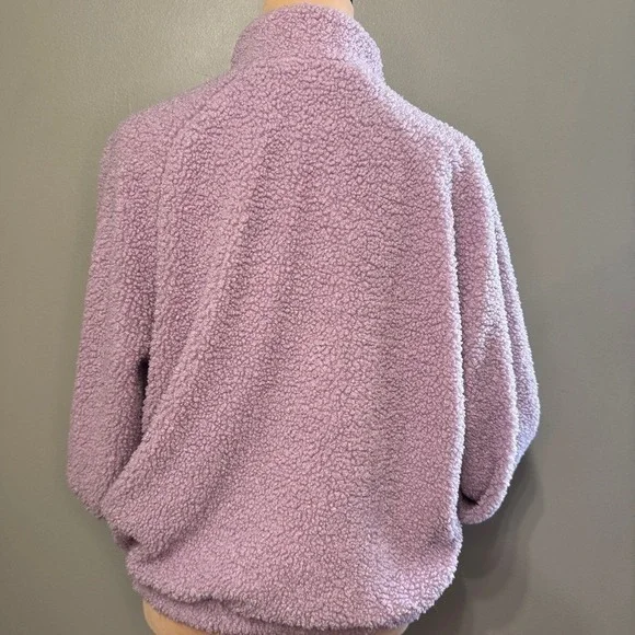 Pink Lily Lavender Purple Warm Sherpa Pullover Sweatshirt‎ Size Medium - Picture 3 of 7